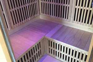 Sauna inside and out
